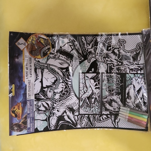 Jurassic Park Other - JURASSIC PARK FOUR IN ONE POSTER BOARDS WITH MARKERS.